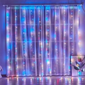 Double mounted curtain lights/colored - LUZ LED